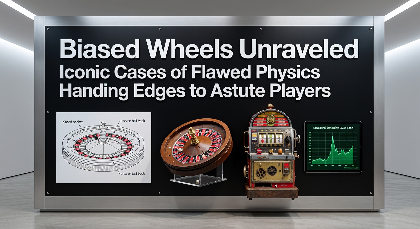 Modern roulette wheel under analysis, with graphs overlay showing bias detection in data from Spanish casinos