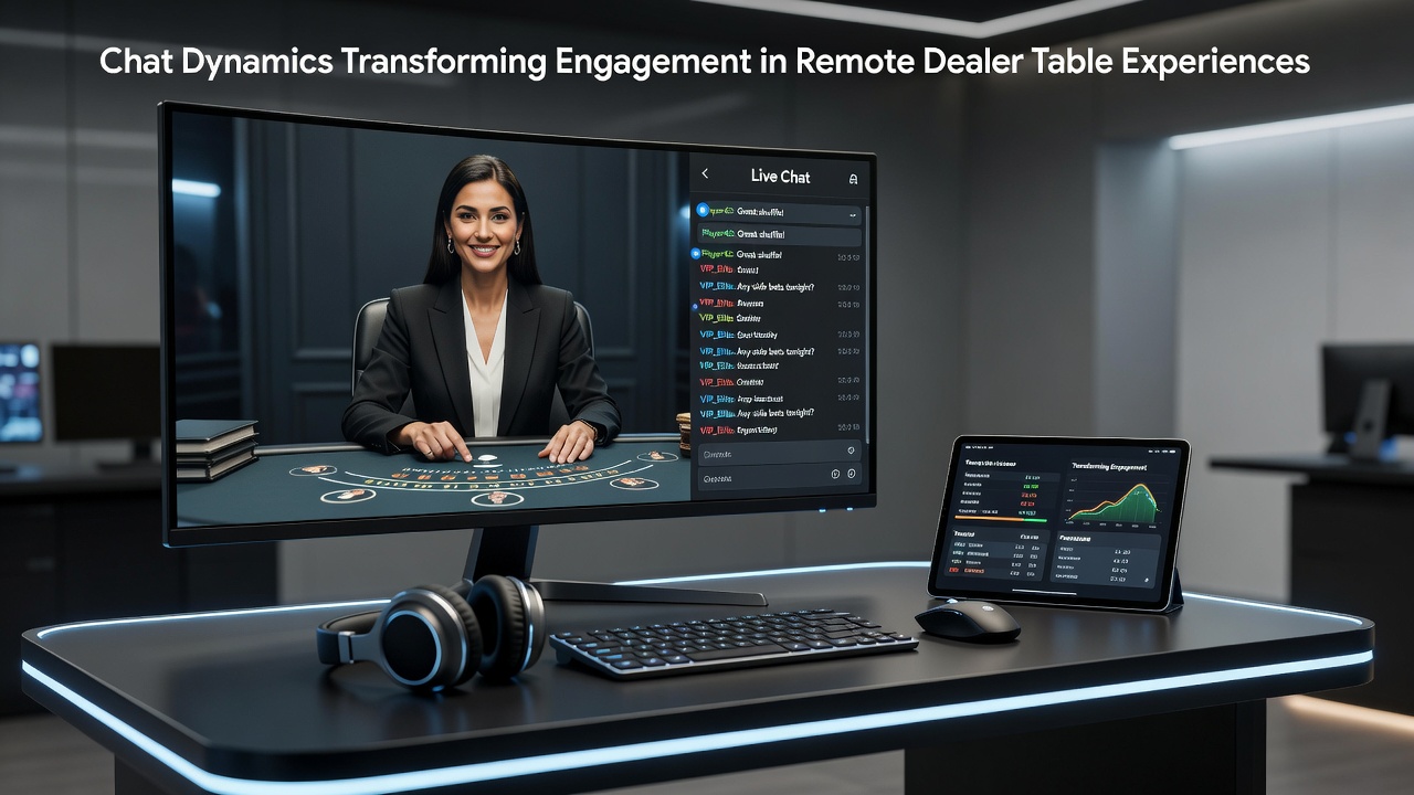 Live dealer table interface showing active chat window during a roulette session with multiple player messages visible