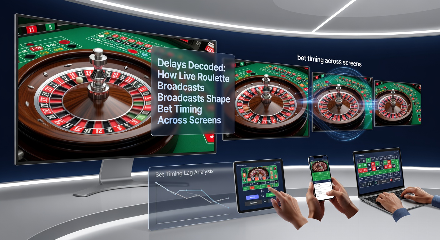 Live roulette dealer spinning wheel on broadcast screen with overlaid bet timing indicators