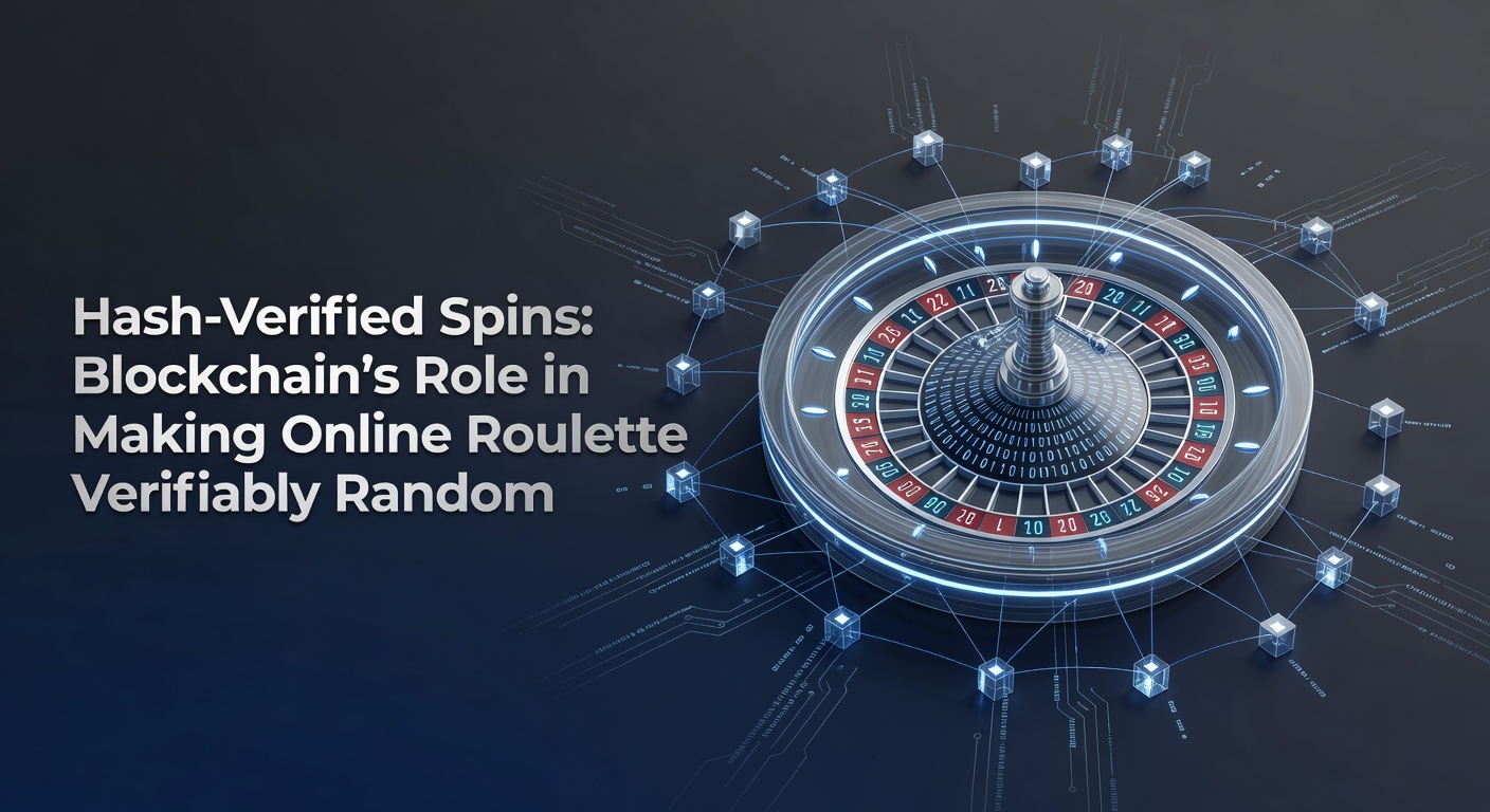 Digital visualization of blockchain hashes securing a roulette wheel spin, showing encrypted chains and verification nodes glowing in a virtual casino environment