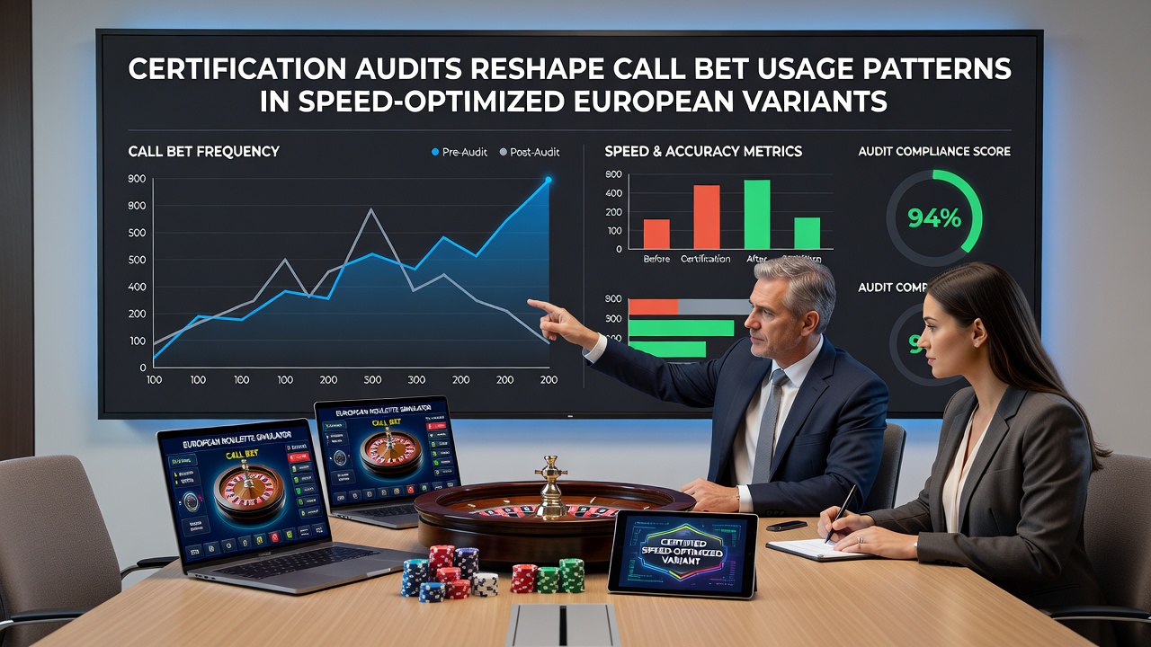Certification audit documentation and roulette wheel analysis in a European gaming lab setting