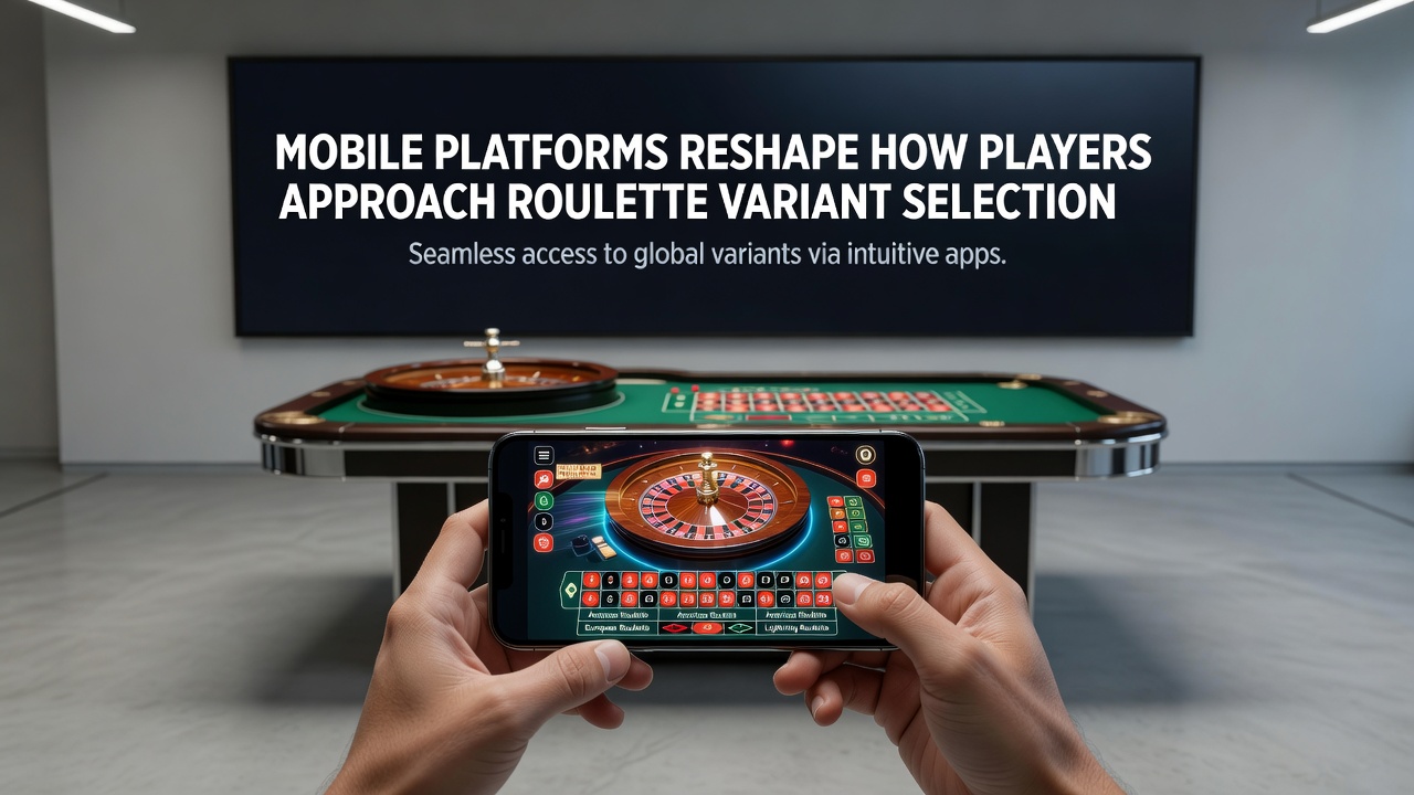 Mobile roulette gameplay on smartphone showing variant options