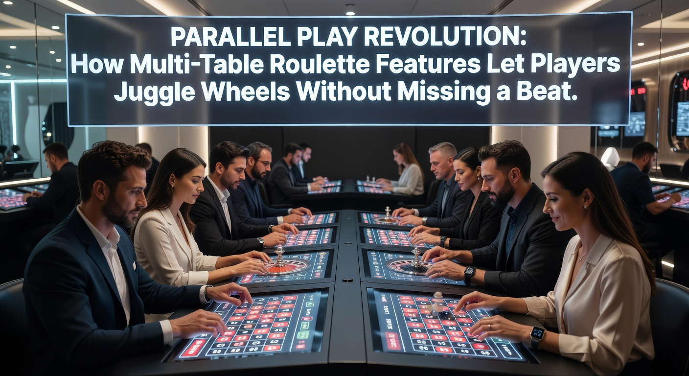 Screenshot of a multi-table roulette interface showing several live wheels spinning simultaneously with synchronized betting windows