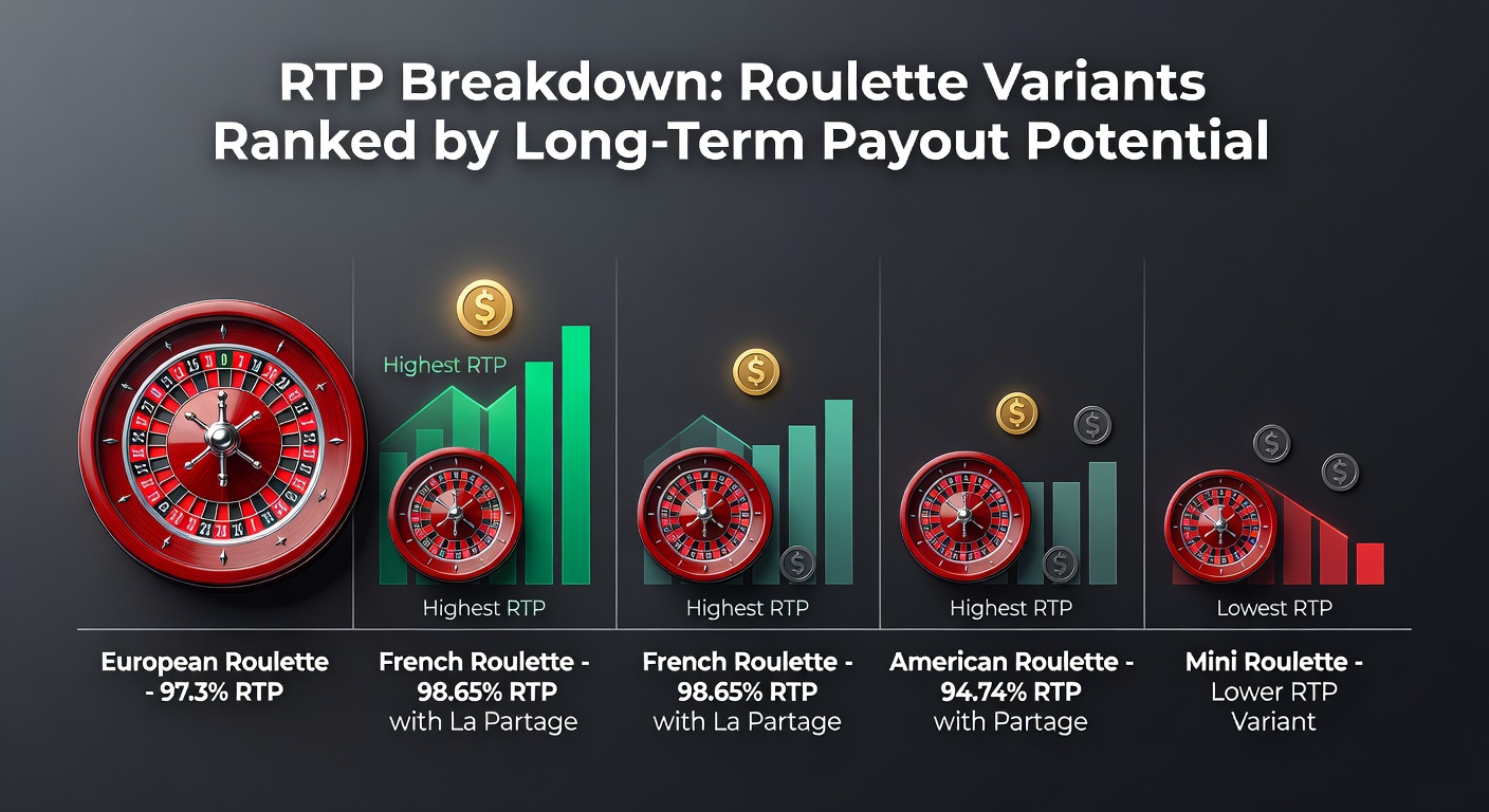 Comparison chart of roulette wheels showing single zero, double zero, and specialty variants with RTP percentages overlaid