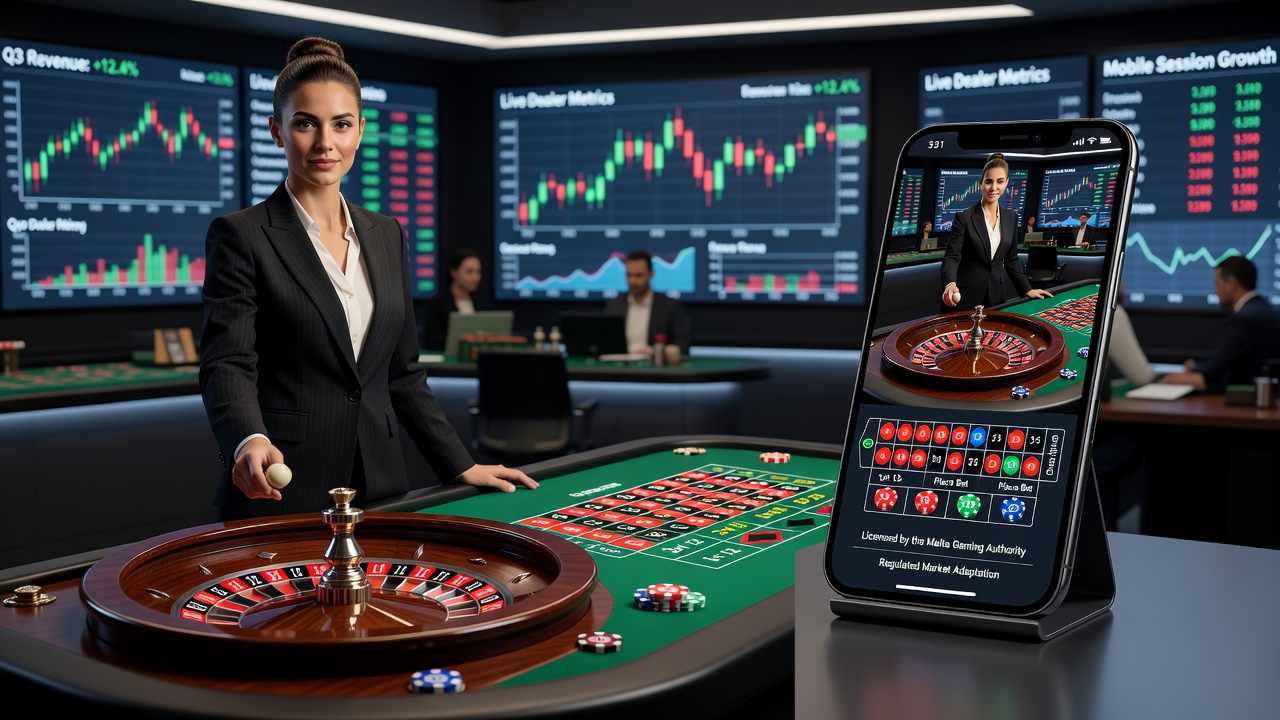 Mobile roulette adaptation showing optimized interface with live dealer feed and betting controls